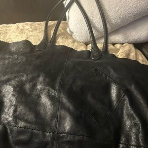 Hobo bag leather with inside pockets